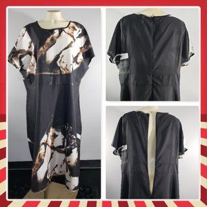 Short sleeve dress zipper back comfortable soft Plus size 5X